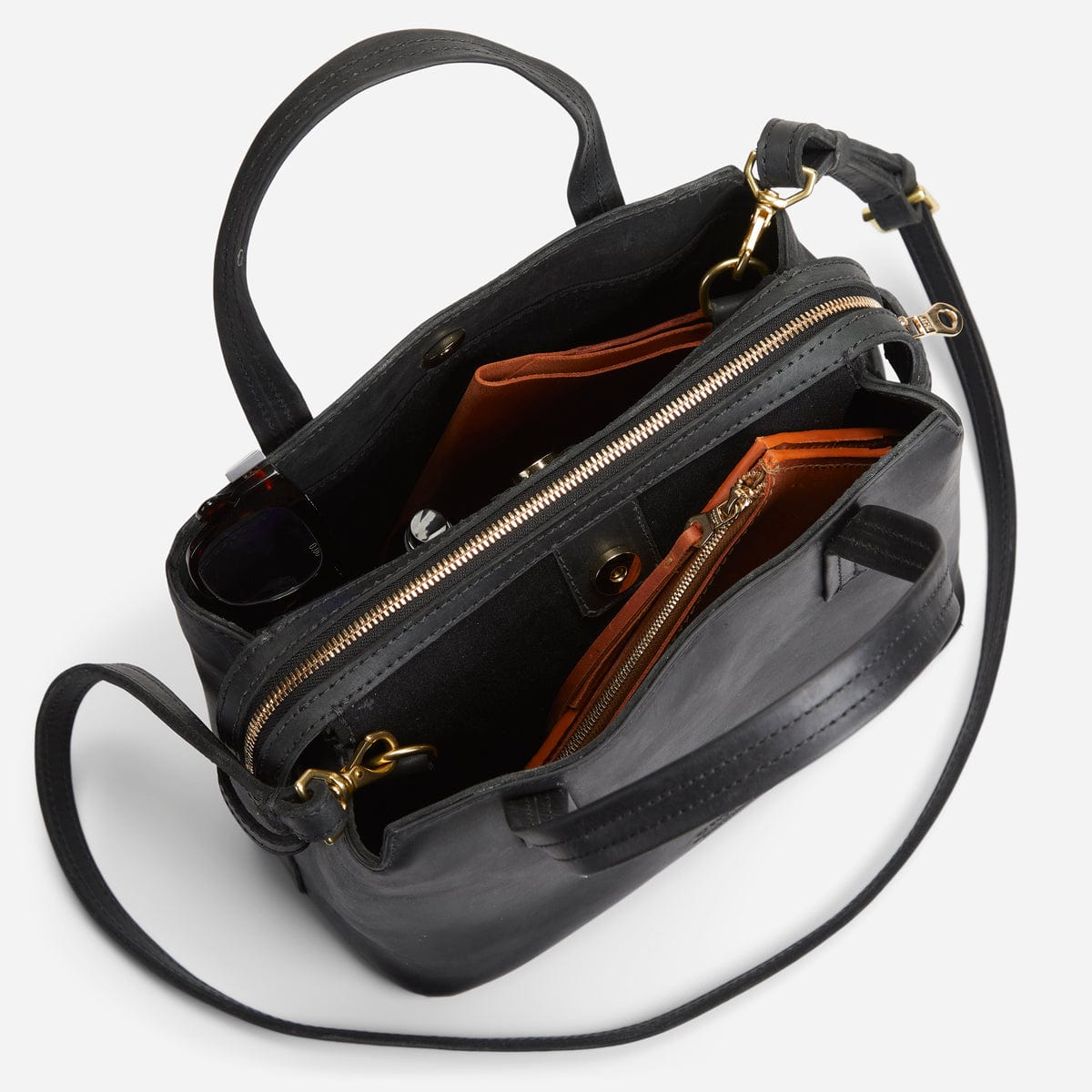 Napa Full-Grain Leather Handbag – Black, Handcrafted in Ethiopia - Image 7