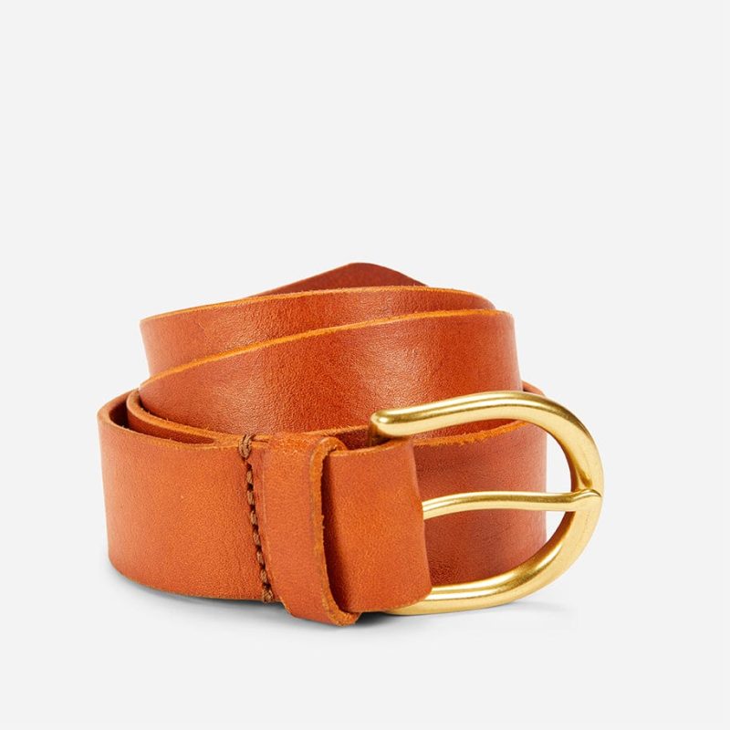 Walker Full-Grain Leather Women’s Belt – Rust Brown, Handcrafted in Ethiopia