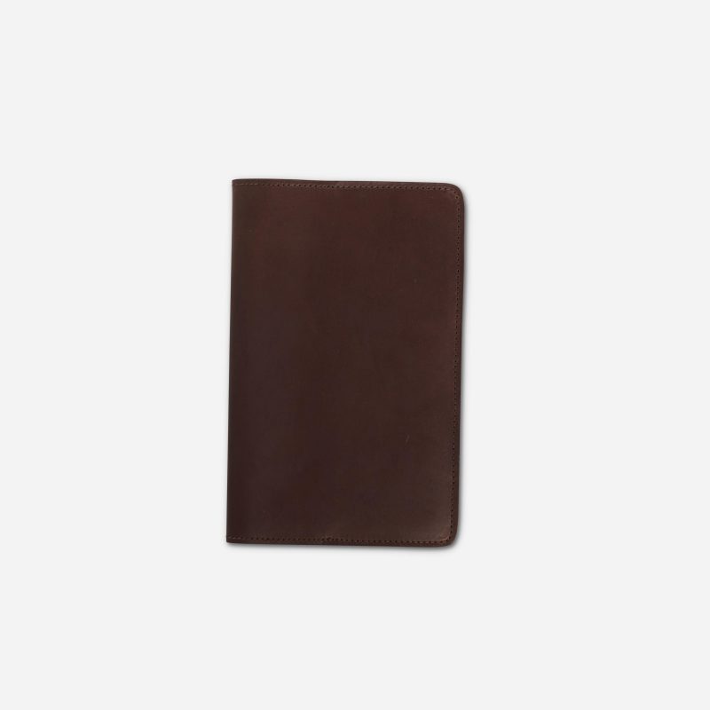 Koda Full-Grain Leather Journal Cover – Dark Brown, Handcrafted in Ethiopia
