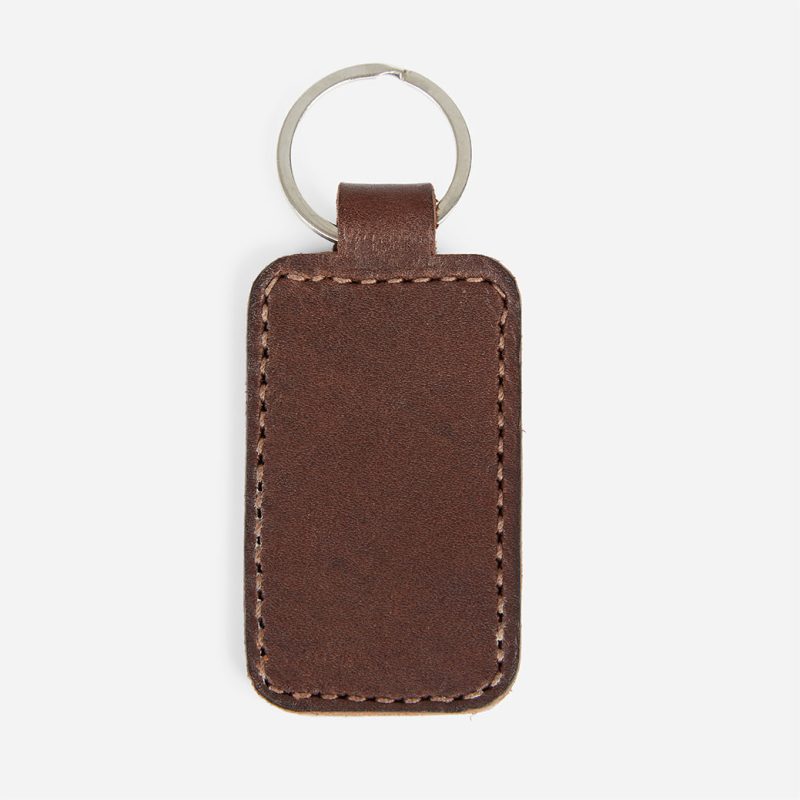 Jalin Full-Grain Leather Keychain – Dark Brown, Handcrafted in Ethiopia