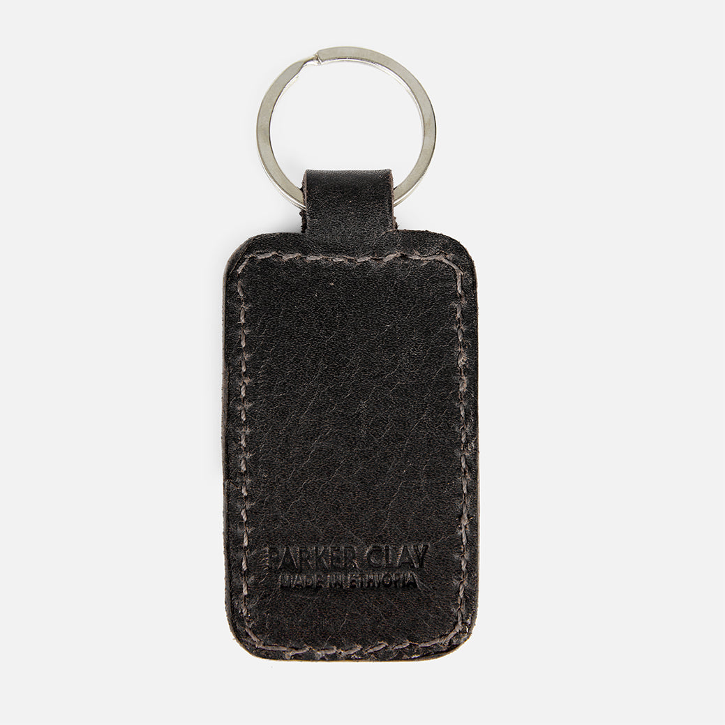 Jalin Full-Grain Leather Keychain – Black, Handcrafted in Ethiopia - Image 2