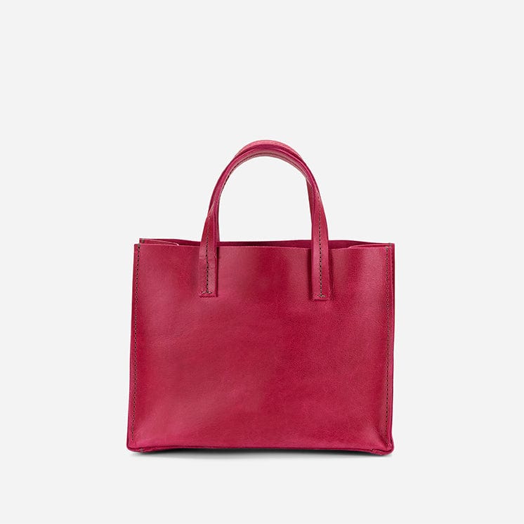 Avila Mini Leather Tote Bag – Fuchsia, Handcrafted in Ethiopia