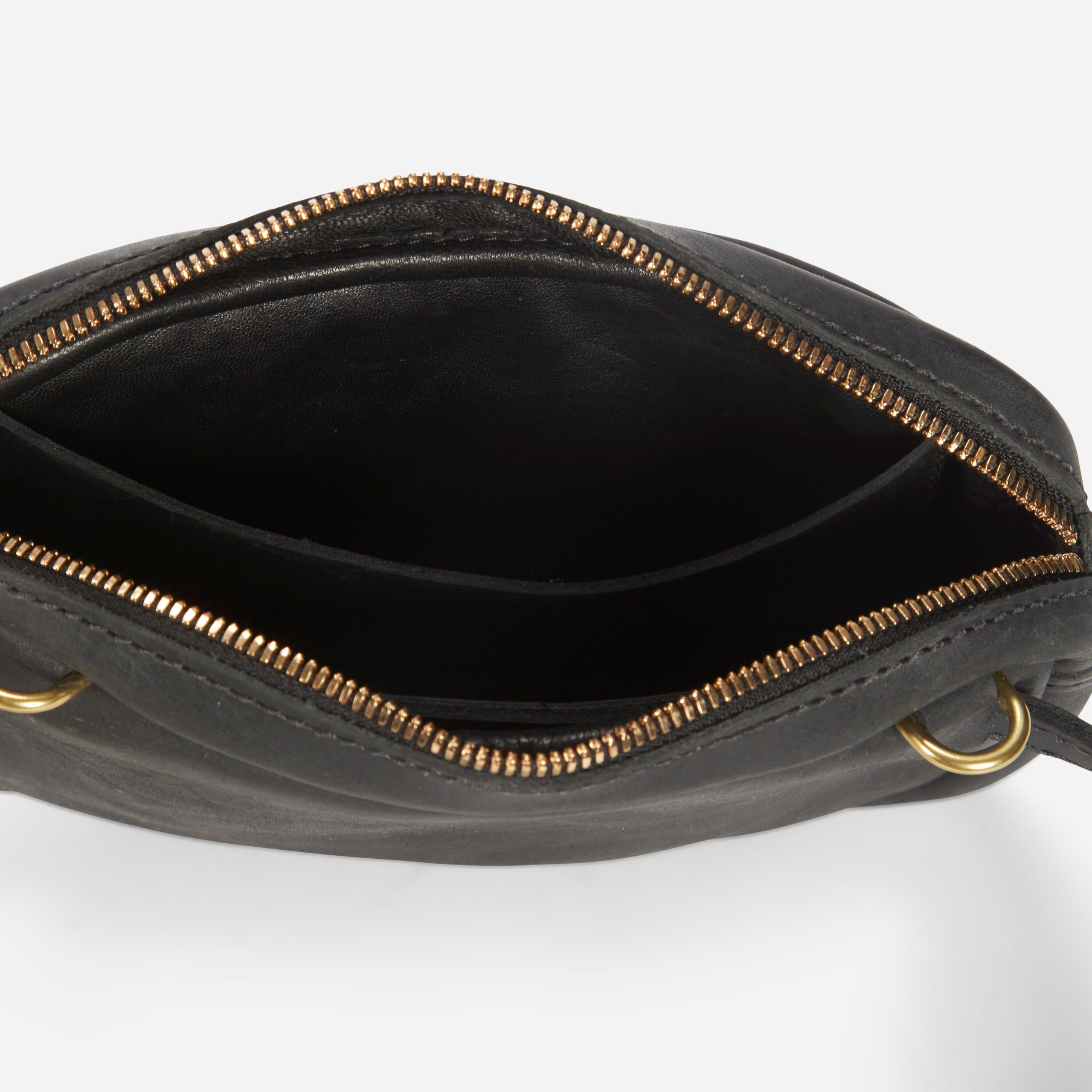 Desta Full-Grain Leather Belt Bag – Black, Handcrafted in Ethiopia - Image 4