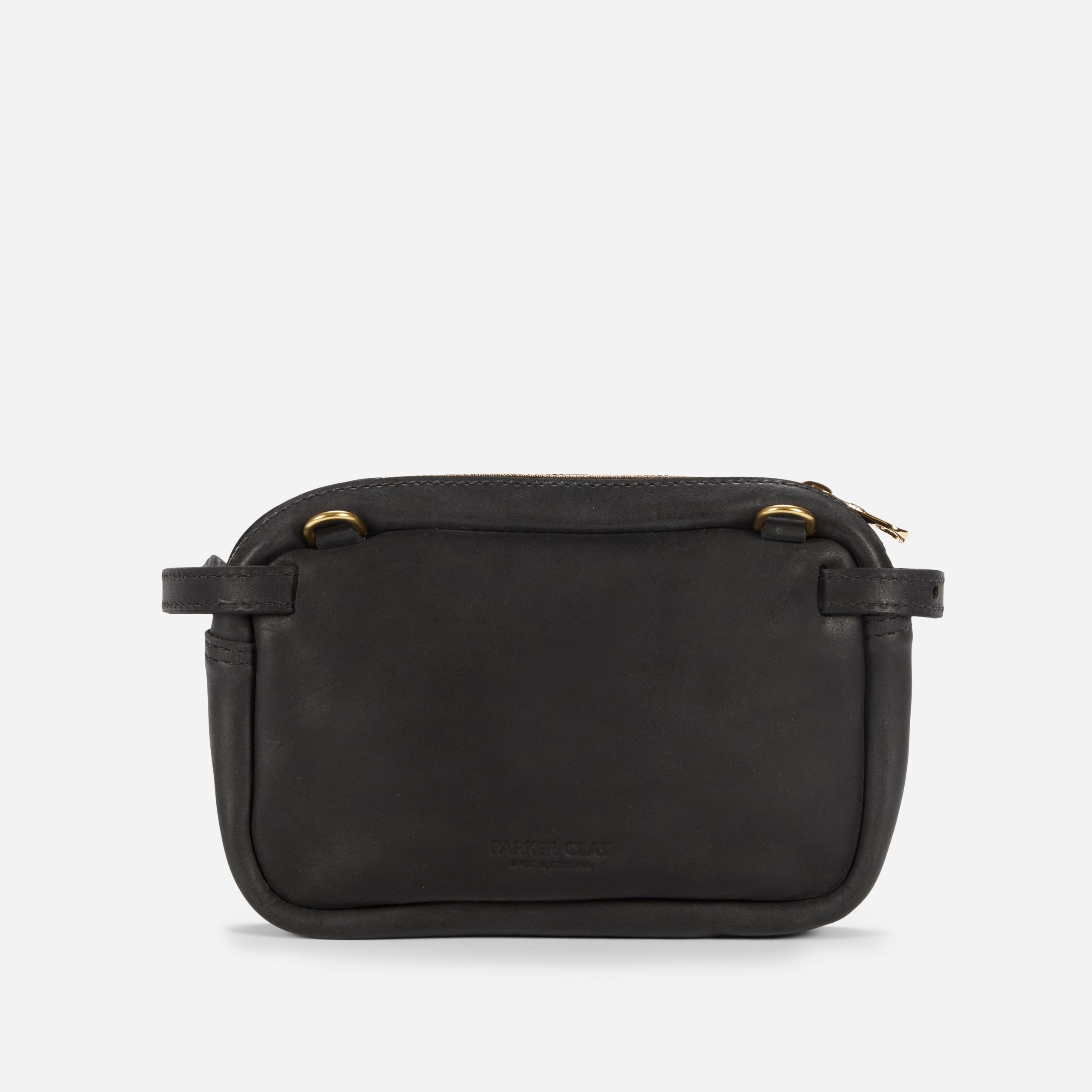 Desta Full-Grain Leather Belt Bag – Black, Handcrafted in Ethiopia - Image 5