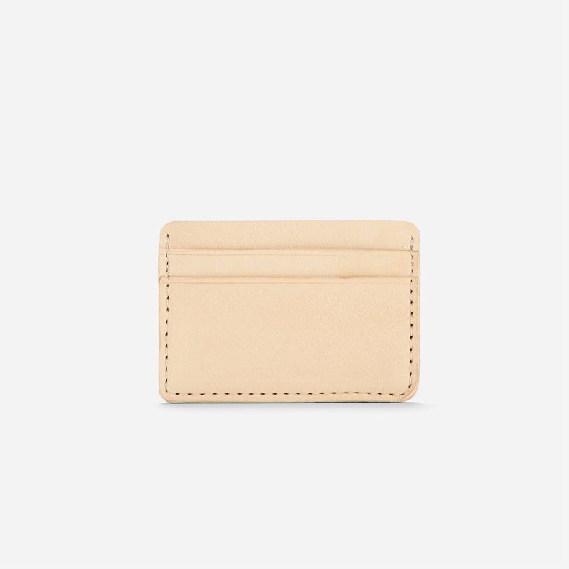 Clayton Full-Grain Leather Card Wallet – Natural, Handcrafted in Ethiopia