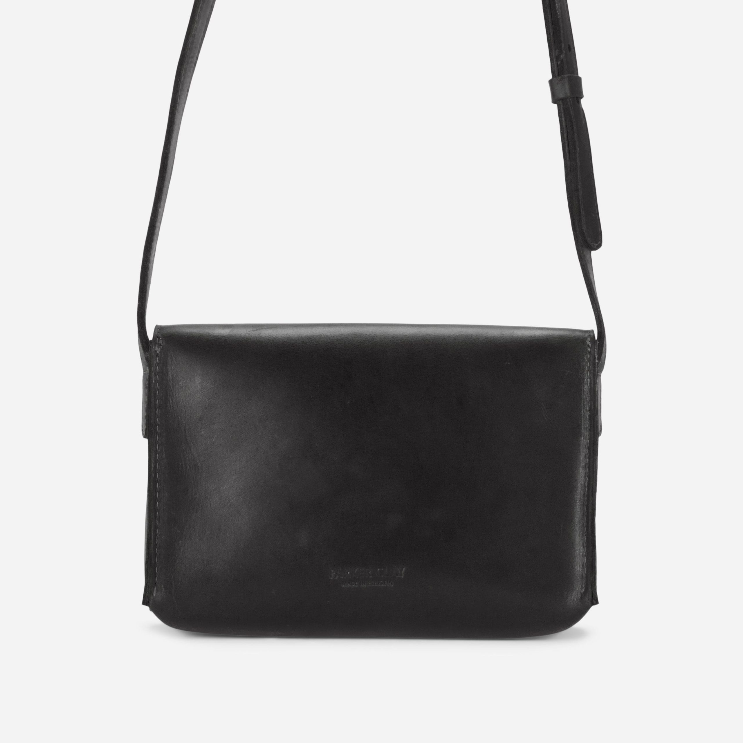 City Full-Grain Leather Crossbody Bag – Black, Handcrafted in Ethiopia - Image 7