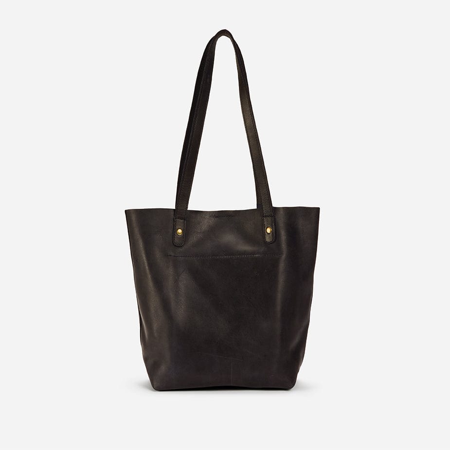 Caroline Small Full-Grain Leather Tote – Black, Handcrafted in Ethiopia - Image 3