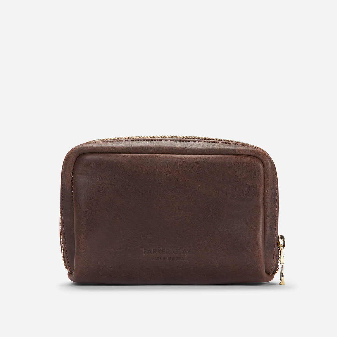 Bizu Full-Grain Leather Travel Pouch – Dark Brown, Handcrafted in Ethiopia - Image 3