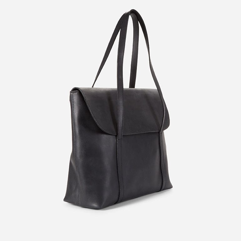 Awassa Full-Grain Leather Carry-On Tote – Black, Handcrafted in Ethiopia - Image 3