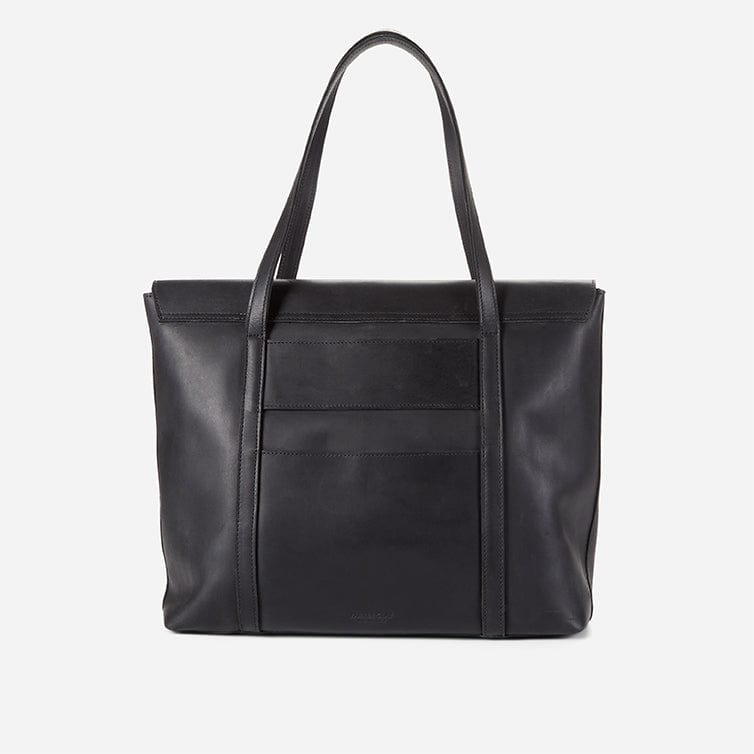 Awassa Full-Grain Leather Carry-On Tote – Black, Handcrafted in Ethiopia - Image 5