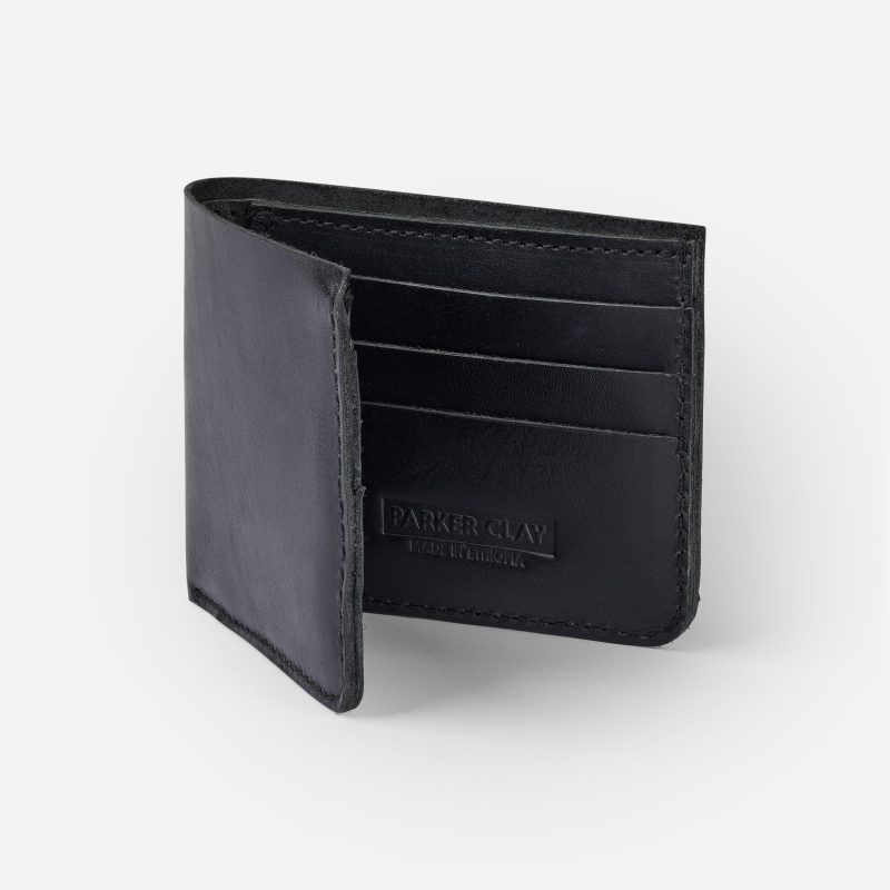 Abera Full-Grain Leather Billfold Wallet – Black, Handcrafted in Ethiopia