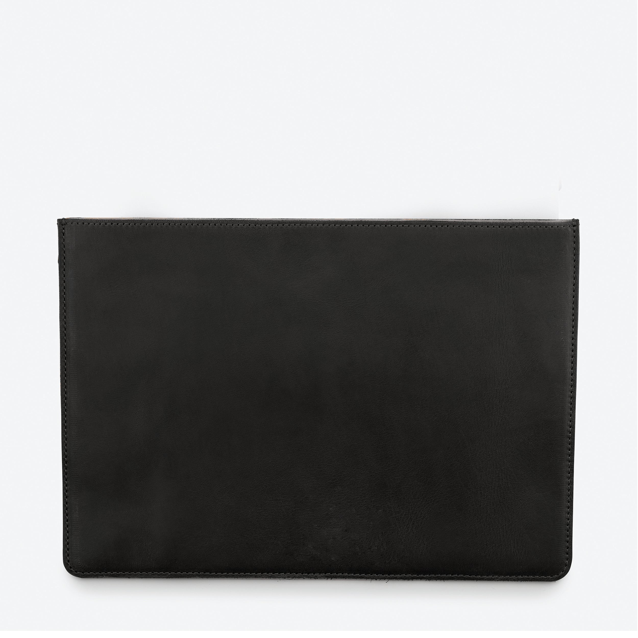 Presidio Full-Grain Leather Laptop Sleeve – Black, Handcrafted in Ethiopia - Image 2