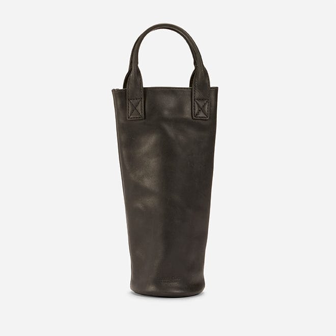 Rita Full-Grain Leather Wine Tote – Black, Named for Sta. Rita Hills, Handcrafted in Ethiopia