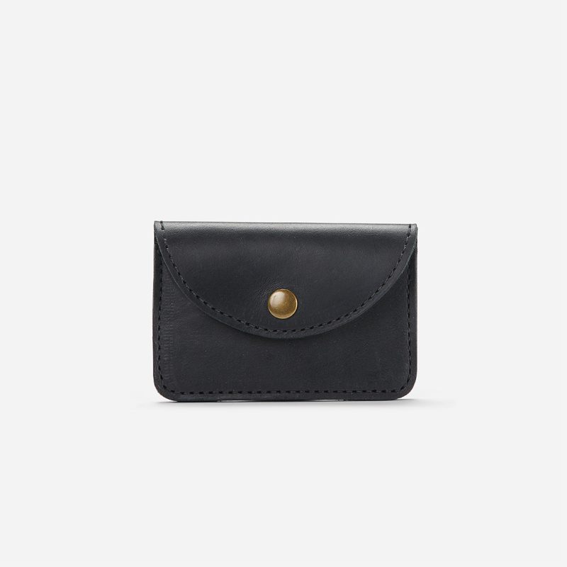 Sami Full-Grain Leather Card Wallet – Black, Handcrafted in Ethiopia