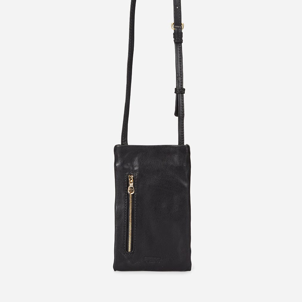 Sebli Ethiopian Goat Leather Crossbody Phone Bag – Black, Handcrafted in Ethiopia - Image 6