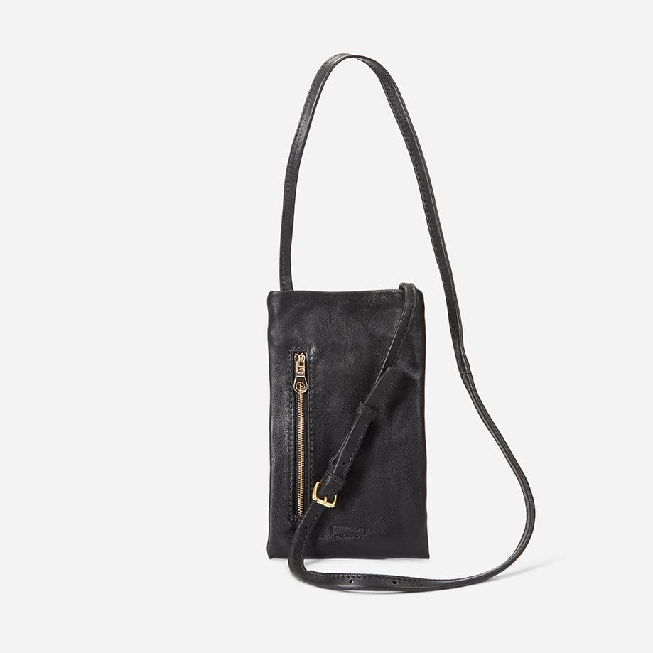 Sebli Ethiopian Goat Leather Crossbody Phone Bag – Black, Handcrafted in Ethiopia - Image 7
