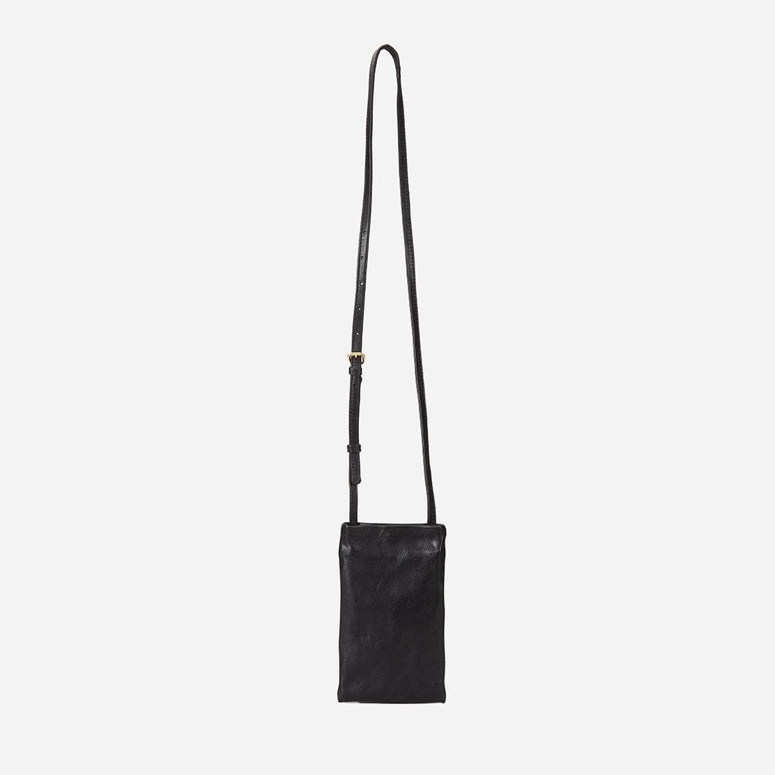 Sebli Ethiopian Goat Leather Crossbody Phone Bag – Black, Handcrafted in Ethiopia - Image 9