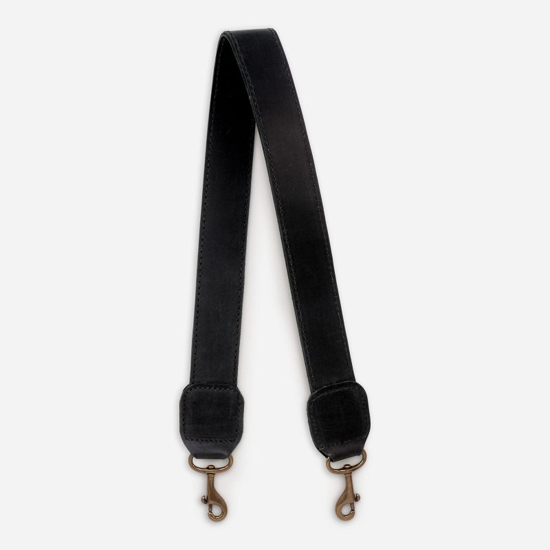 Leather Shoulder Strap – Black Antique, Mix and Match for Any Parker Clay Bag