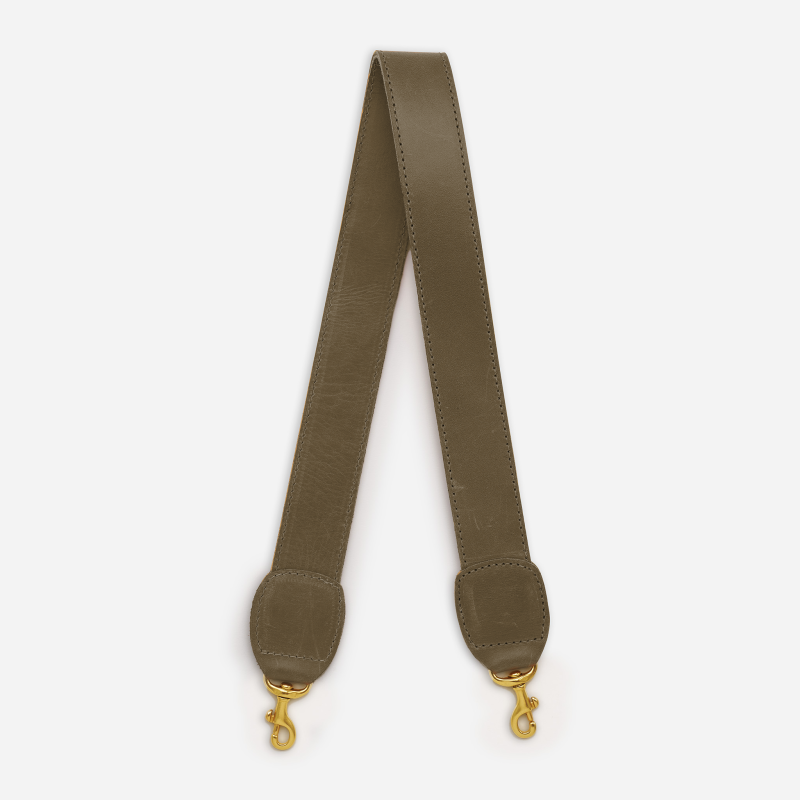 Leather Shoulder Strap – Olive Green, Mix and Match for Any Parker Clay Bag