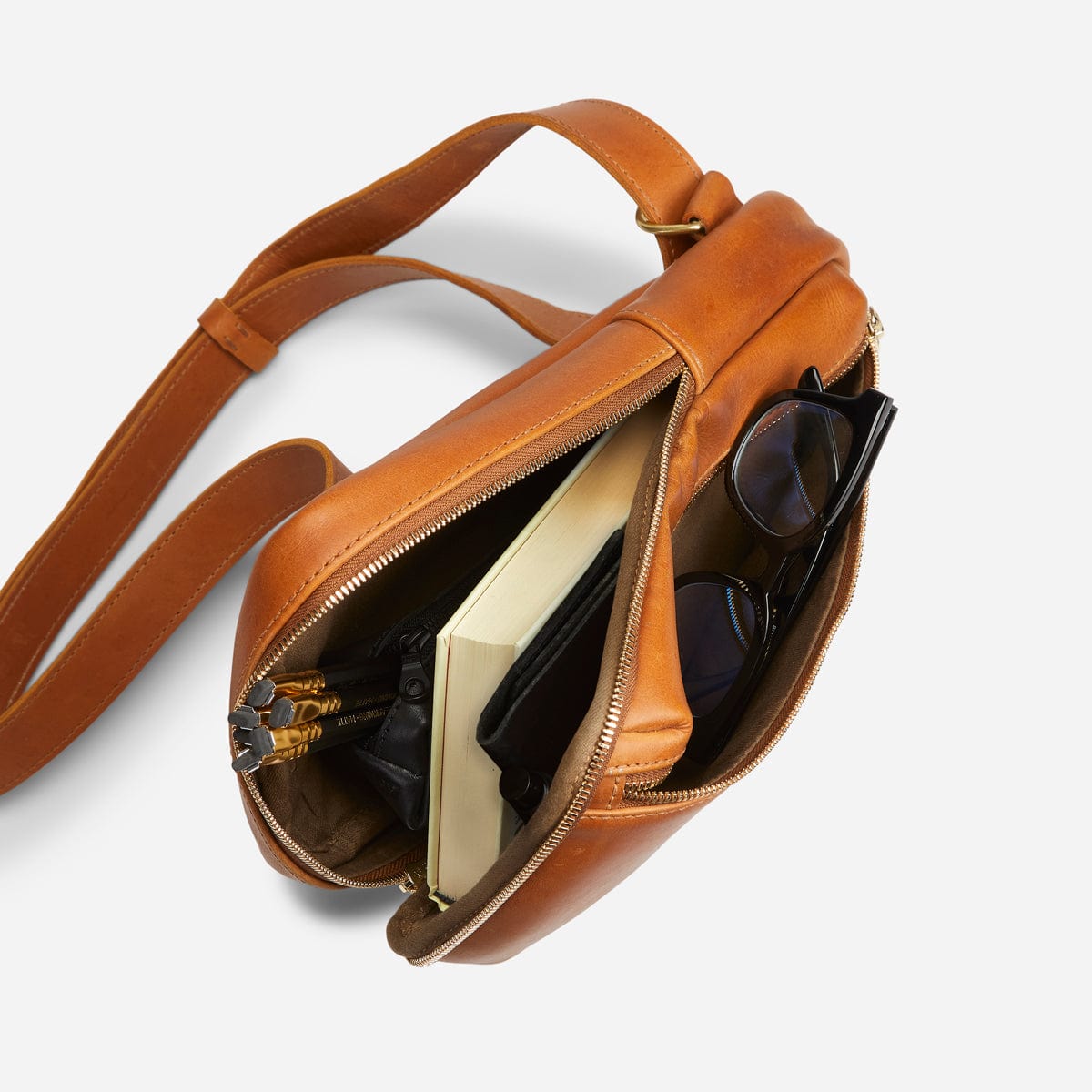 Bale Full-Grain Leather Sling Bag – Rust Brown Antique, Handcrafted in Ethiopia - Image 4