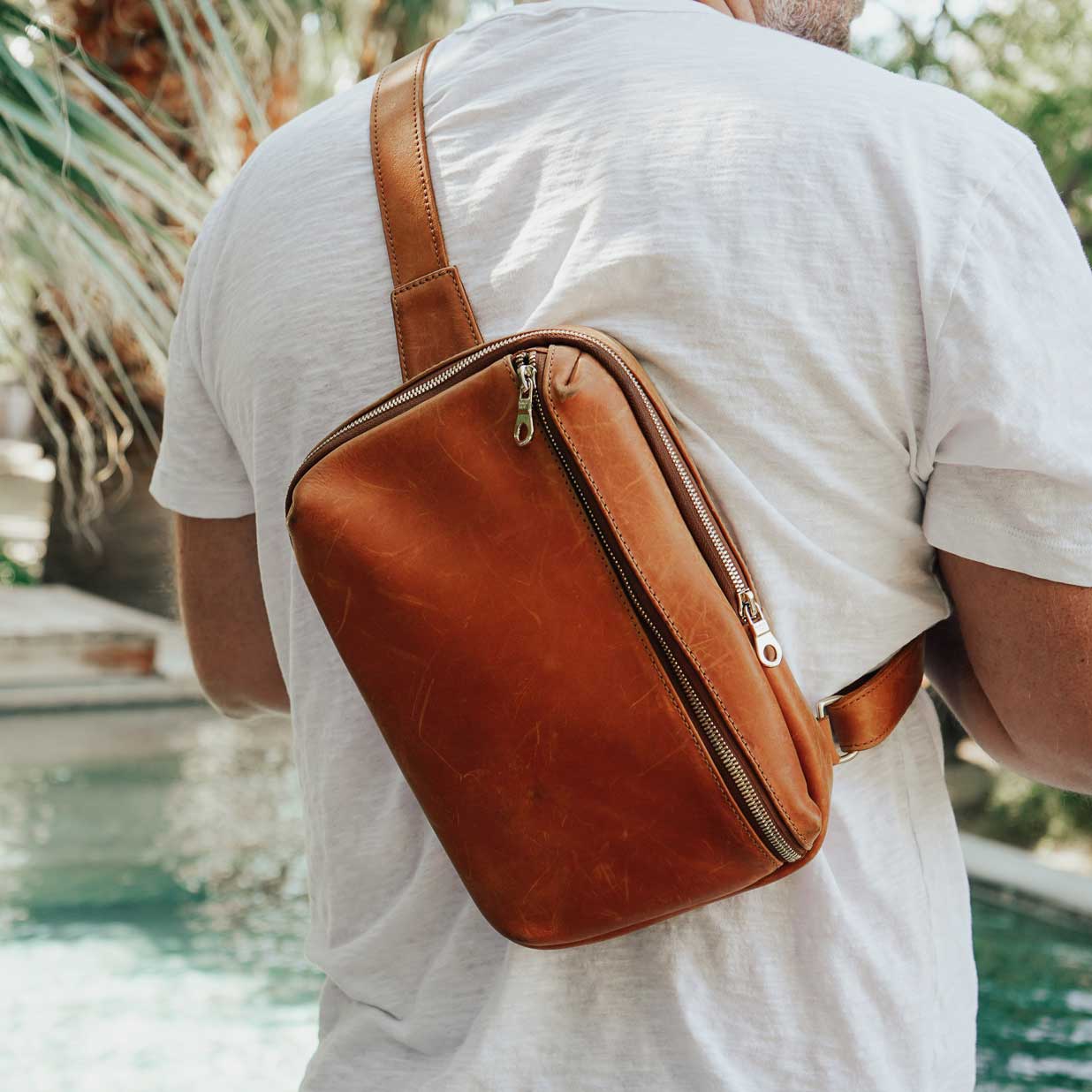 Bale Full-Grain Leather Sling Bag – Rust Brown Antique, Handcrafted in Ethiopia - Image 7