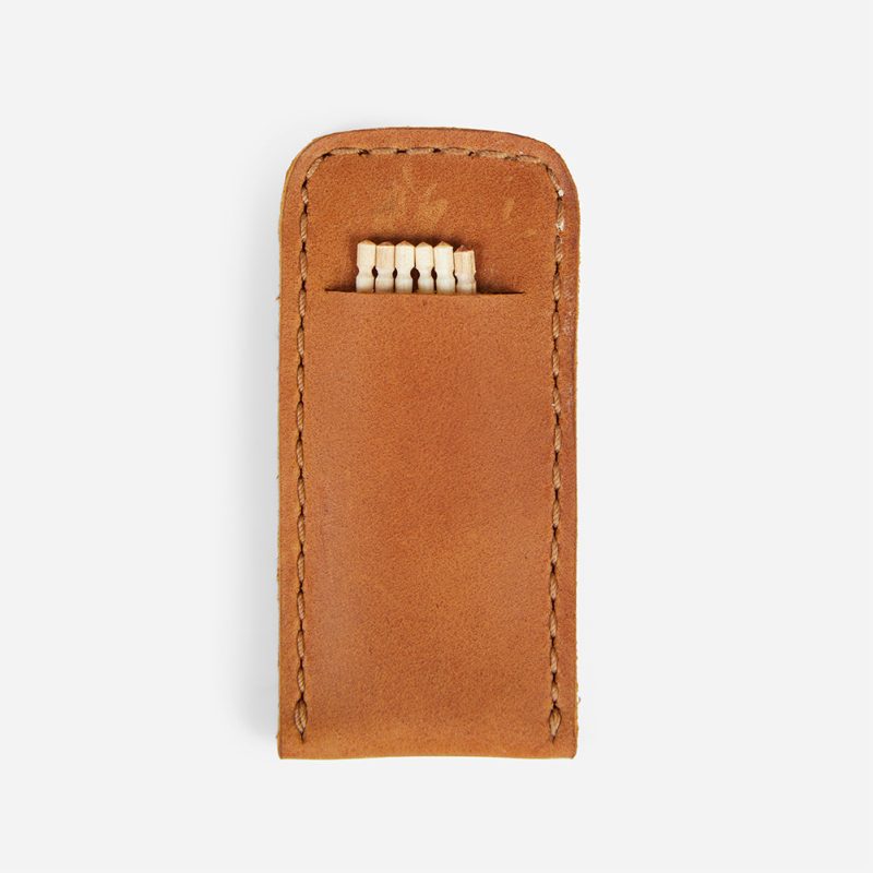 West Full-Grain Leather Toothpick Holder – Handcrafted in Ethiopia