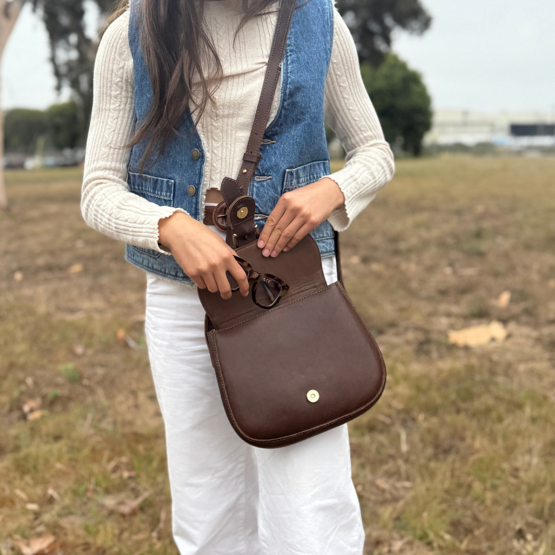 Adawa Full-Grain Leather Saddle Bag – Handcrafted in Ethiopia - Image 5