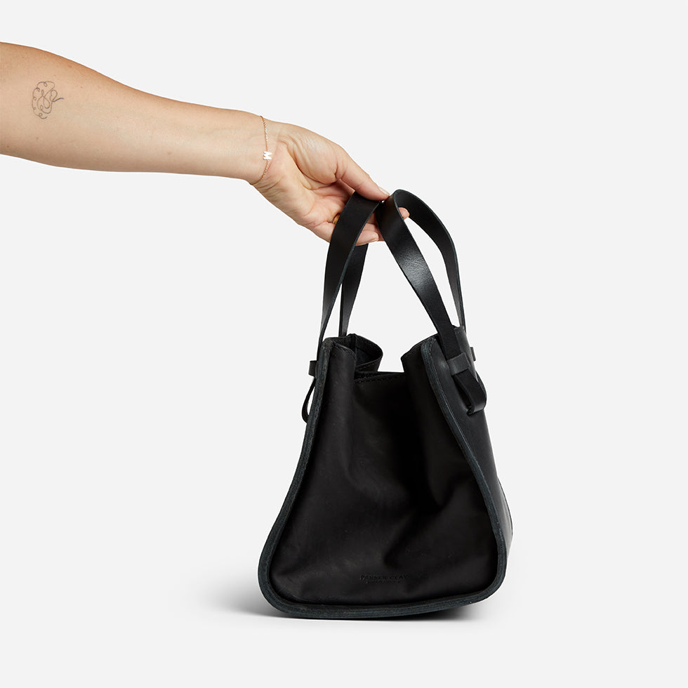 Abel Full-Grain Leather Compact Bucket Bag – Handcrafted in Ethiopia - Image 3